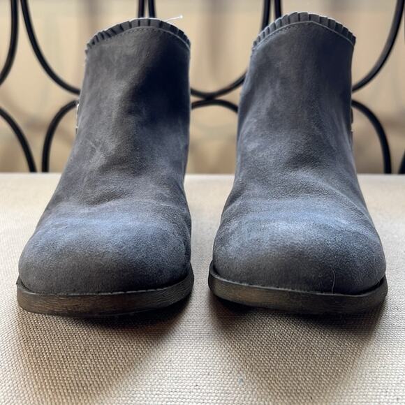 New! Dr. Scholl’s Hayzel ankle boots gray faux suede girls size 5 - Picture 4 of 11